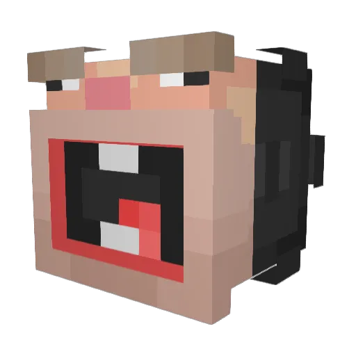 SrBodo Minecraft avatar head, 3D render