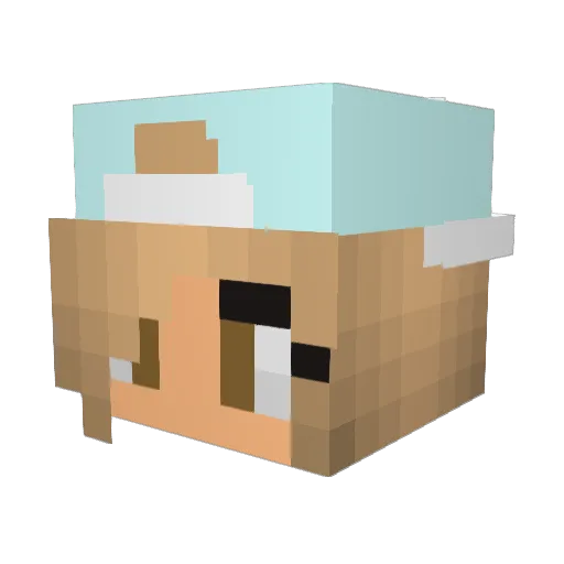 SrBot Minecraft avatar head, 3D render
