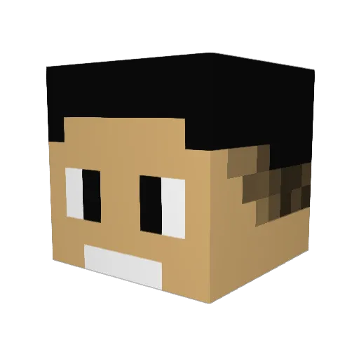 SrCarvalho Minecraft avatar head, 3D render