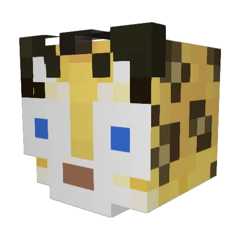 SrCatman Minecraft avatar head, 3D render