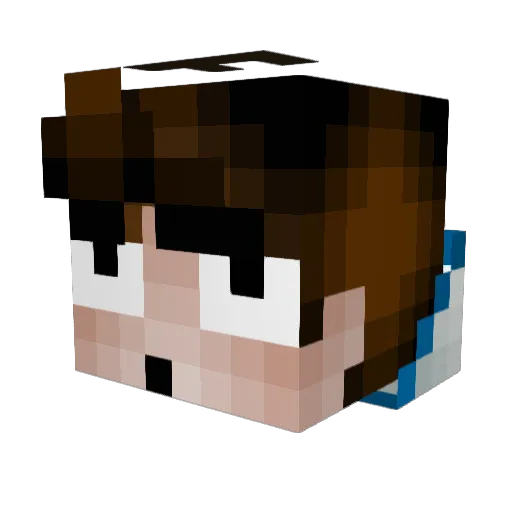 SrCoolCreeper Minecraft avatar head, 3D render