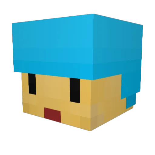 SrDickinson Minecraft avatar head, 3D render