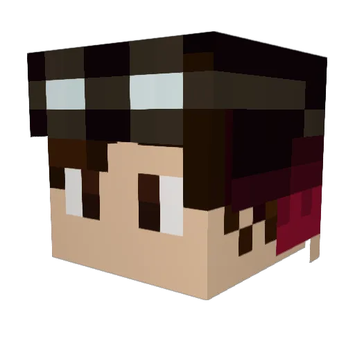 SrDuality Minecraft avatar head, 3D render