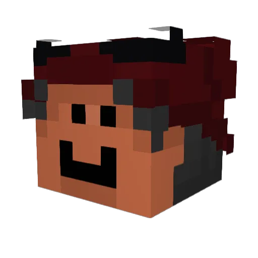 SrFiry Minecraft avatar head, 3D render