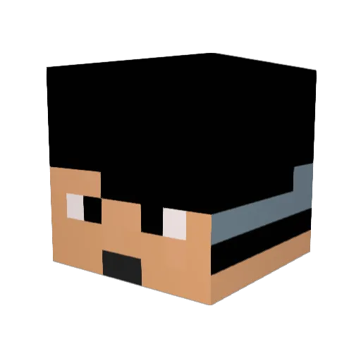 SrForty_ Minecraft avatar head, 3D render