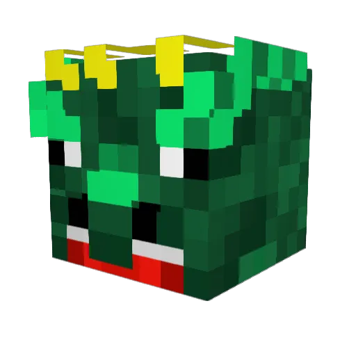 SrGS Minecraft avatar head, 3D render
