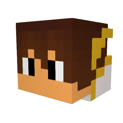 SrGalacticoYT Minecraft avatar head, 3D render