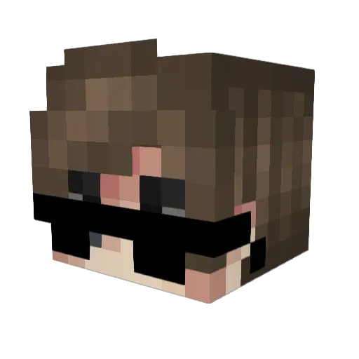 SrGiggio Minecraft avatar head, 3D render