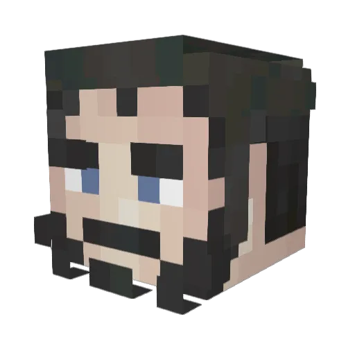 SrGlau Minecraft avatar head, 3D render