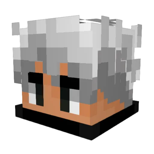 SrHero_ Minecraft avatar head, 3D render