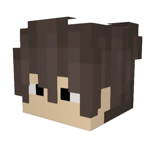 SrHibisco Minecraft avatar head, 3D render
