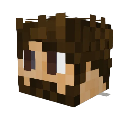SrJuls Minecraft avatar head, 3D render