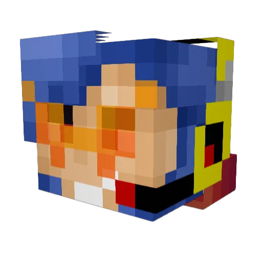 SrKamina Minecraft avatar head, 3D render