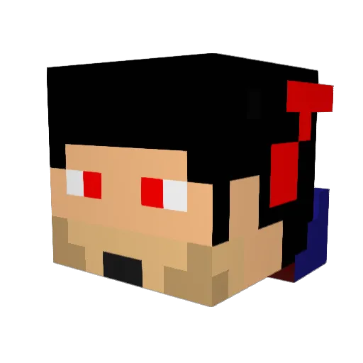 SrKof Minecraft avatar head, 3D render