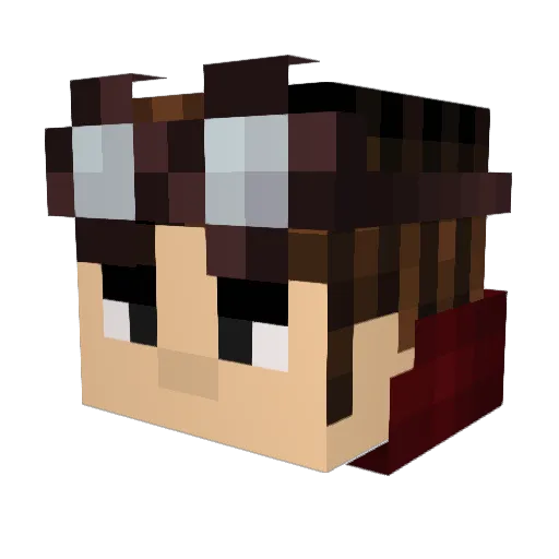 SrKraudy Minecraft avatar head, 3D render