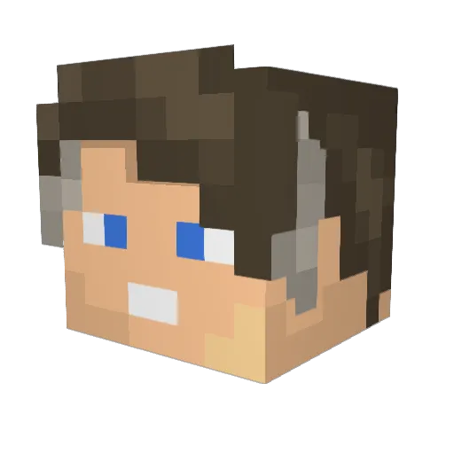 SrKyojiN Minecraft avatar head, 3D render