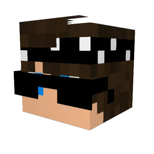 SrL3DARIO Minecraft avatar head, 3D render
