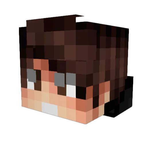 SrLeffa Minecraft avatar head, 3D render