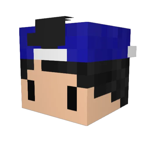 SrMaath Minecraft avatar head, 3D render