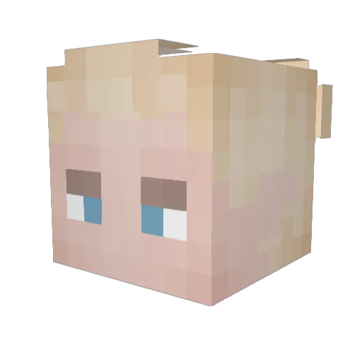 SrParamo Minecraft avatar head, 3D render