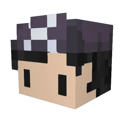 SrPlease Minecraft avatar head, 3D render