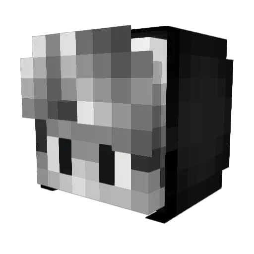SrR3kt_ Minecraft avatar head, 3D render