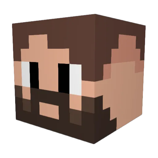 SrRetroBr Minecraft avatar head, 3D render