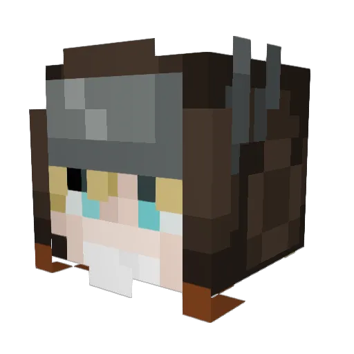 SrRomo Minecraft avatar head, 3D render