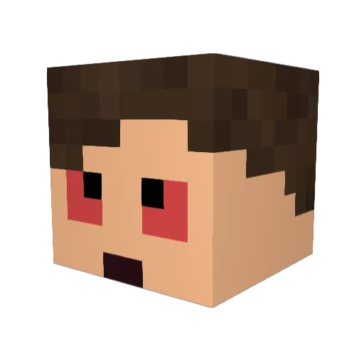 SrRust Minecraft avatar head, 3D render