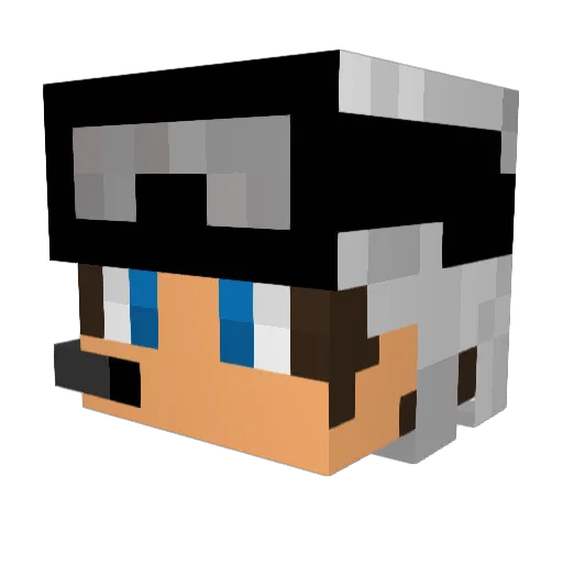 SrSecting Minecraft avatar head, 3D render