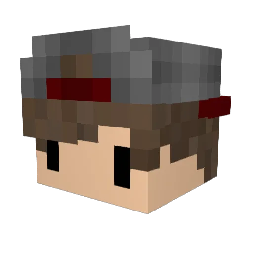 SrSilver Minecraft avatar head, 3D render