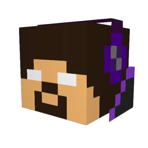 SrSkinny Minecraft avatar head, 3D render