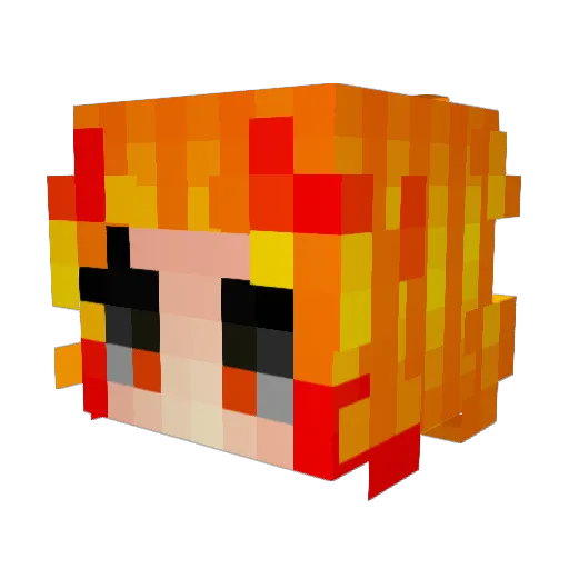 SrZurdo Minecraft avatar head, 3D render