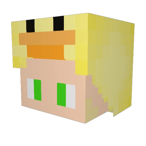 Sr_Duckie Minecraft avatar head, 3D render