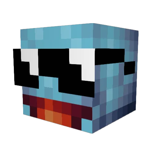 Sr_Parentesis Minecraft avatar head, 3D render