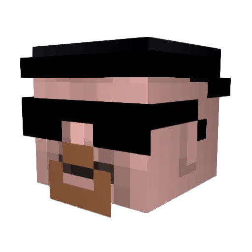 Sr_Perico Minecraft avatar head, 3D render