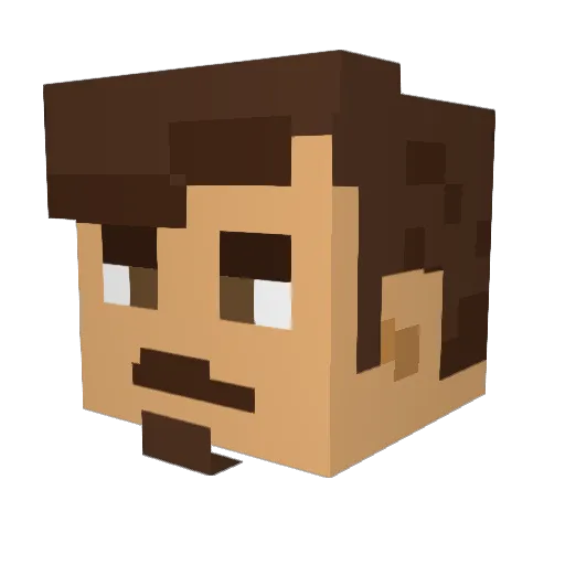 Sr_Vino Minecraft avatar head, 3D render