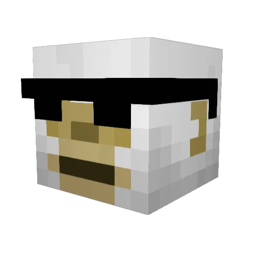 Sr_gat Minecraft avatar head, 3D render