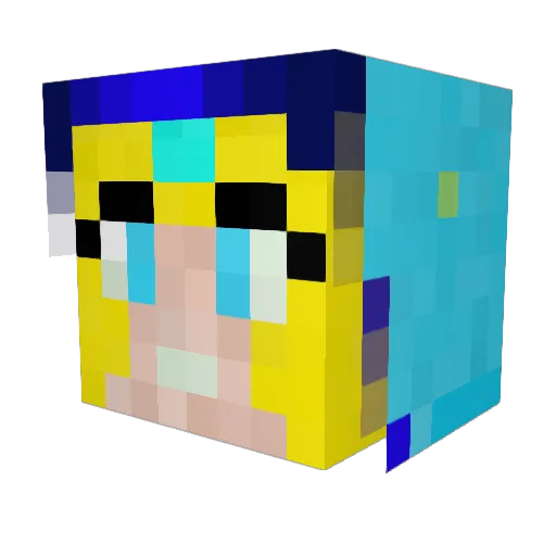 SraBacon Minecraft avatar head, 3D render