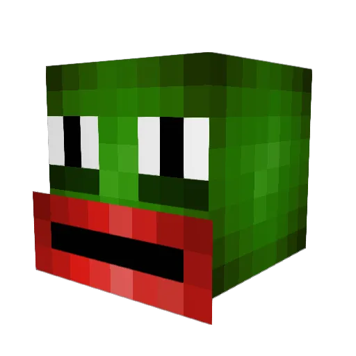SraMorfina Minecraft avatar head, 3D render