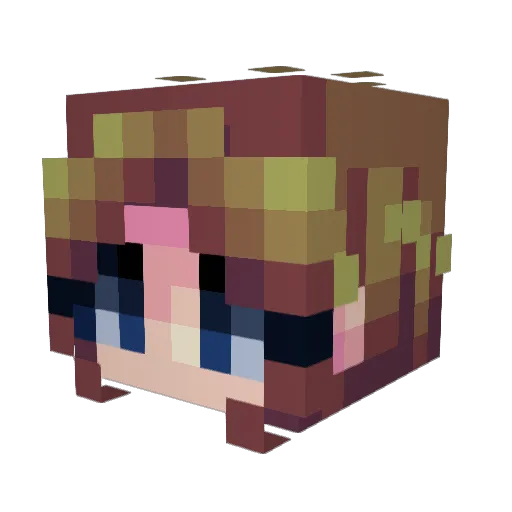 Sractowaa Minecraft avatar head, 3D render