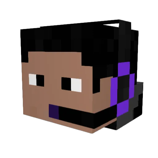 Srbatatasky Minecraft avatar head, 3D render