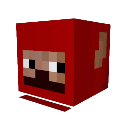 Srbellota Minecraft avatar head, 3D render