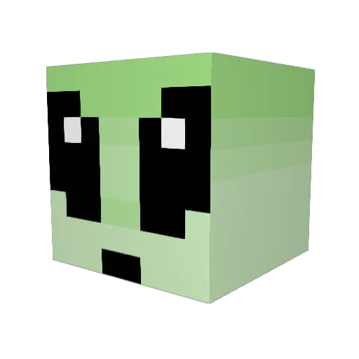 Srboje Minecraft avatar head, 3D render