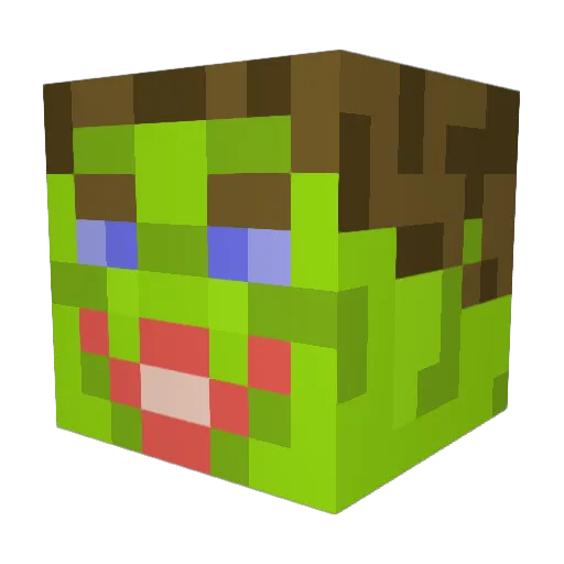 Srednay Minecraft avatar head, 3D render