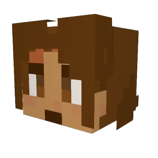 Sreed_ Minecraft avatar head, 3D render