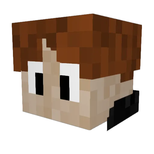 Sreev Minecraft avatar head, 3D render