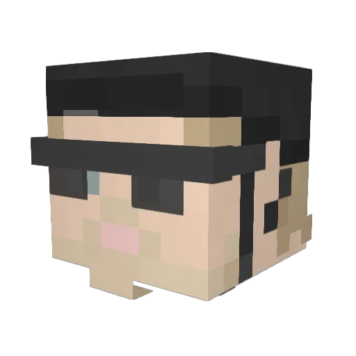 SrgRoxo Minecraft avatar head, 3D render