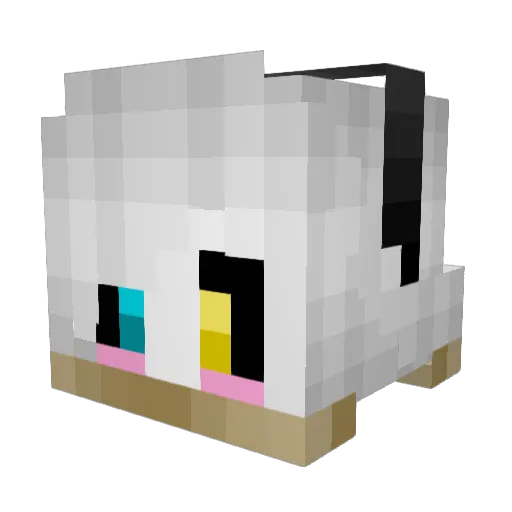 SriDA Minecraft avatar head, 3D render