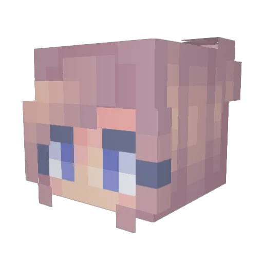 Sriav Minecraft avatar head, 3D render